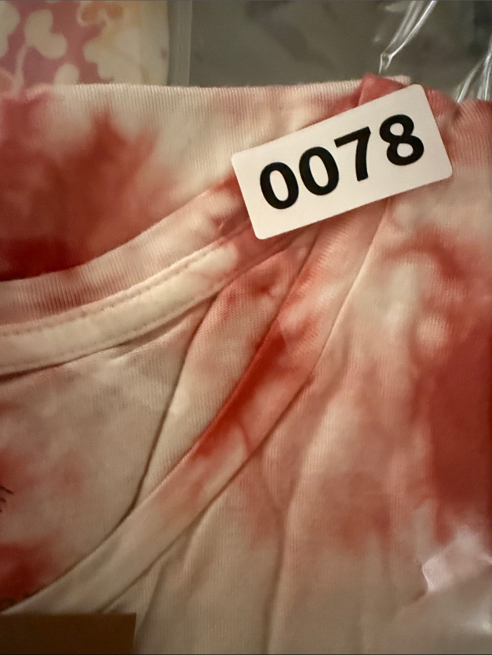 Prince & Fox Red and White Tie-Dye Marine Tee, Size Medium‎ - Picture 8 of 8